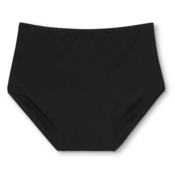 Kona Sol Shirred High Waist High Coverage Bikini Bottom in black - Picture 4 of 6